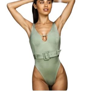 Buff Bunny One Piece Belted Swimsuit